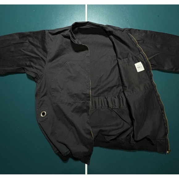 VTG 1991 French Police Dog Handler Bomber Jacket J. Veyrier Black 100L DMC Zip - Picture 2 of 16